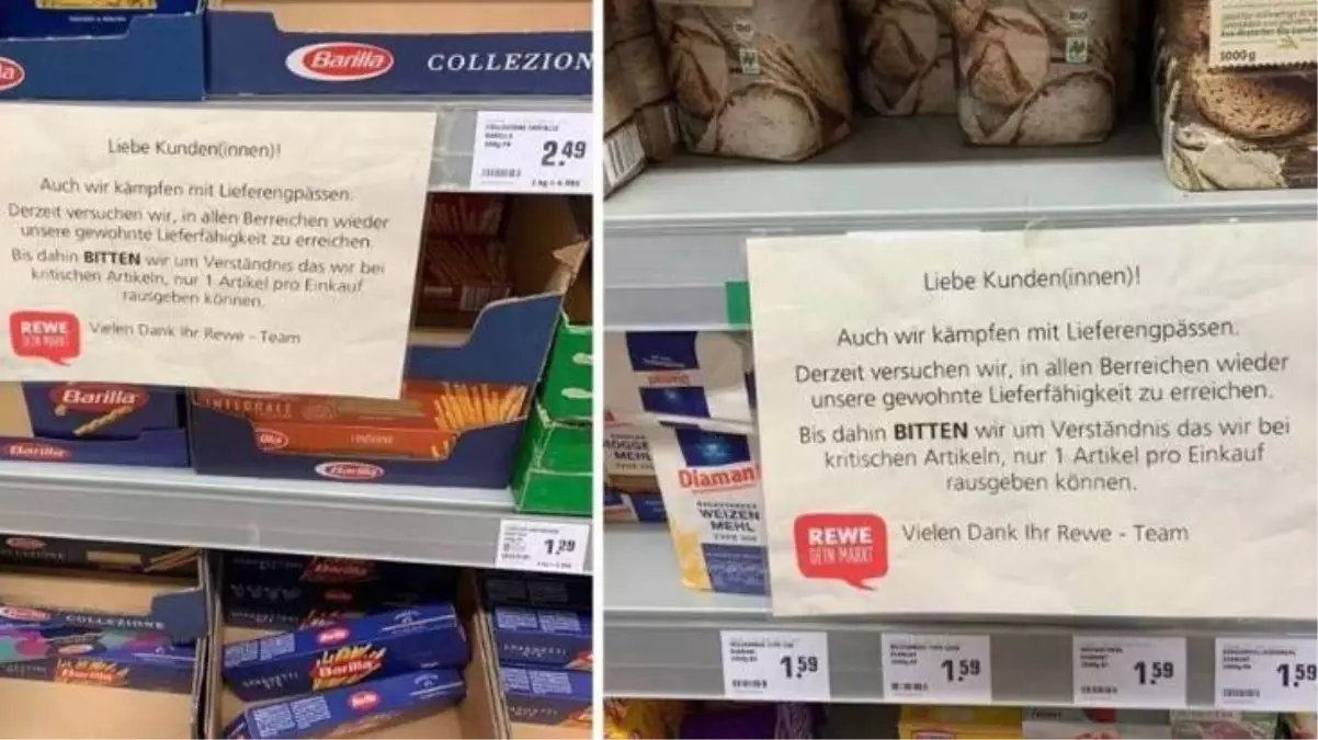 Küresel gıda krizi hızla yayılıyor! Almanya'daki marketler makarna ve un satışına sınırlama getirdi