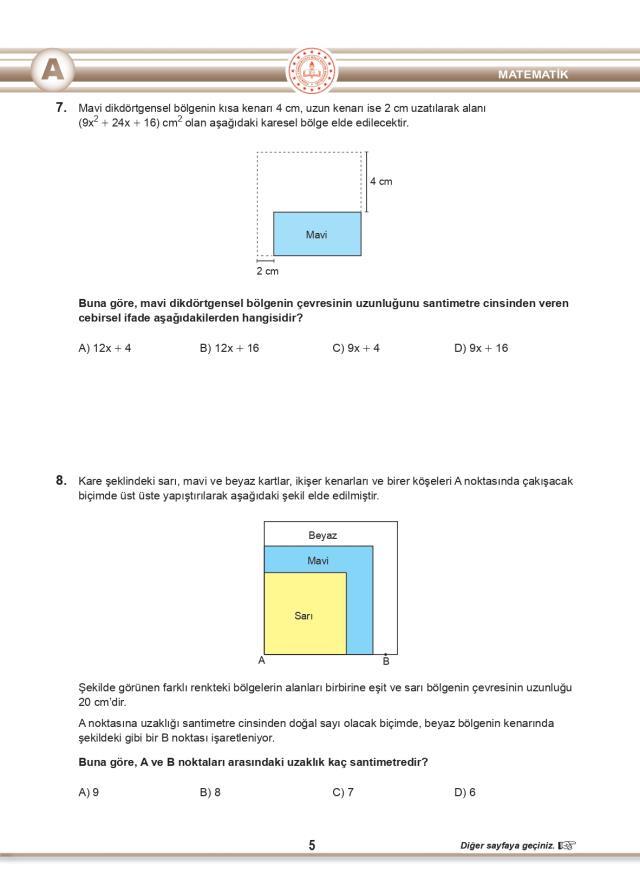 LGS 2022 Matematik soru ve cevapları! MEB 2022 LGS Matematik (Sayısal) soruları ve cevapları nedir? 2022 LGS Matematik cevap anahtarı!