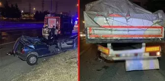 TEM'de feci kaza! Tıra arkadan çarpan araçta 1 kişi öldü, 1 kişi yaralandı