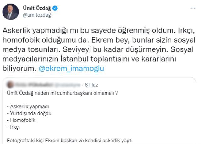 Ümit Özdağ, askerlik fotoğrafını paylaşıp İBB Başkanı Ekrem İmamoğlu'na mesaj gönderdi