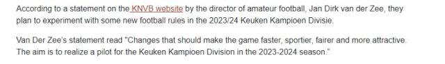 Hollanda'da da futbol devrimi! Kurallar tamamen değişiyor