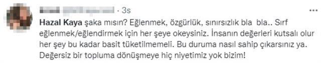Mükremin Gezgin'e sahip çıkan Hazal Kaya, Tiwtter'da linç ediliyor