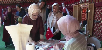 Emine Erdoğan, 5. Etnospor Kültür Festivali'ndeki etkinlik alanlarını ziyaret etti
