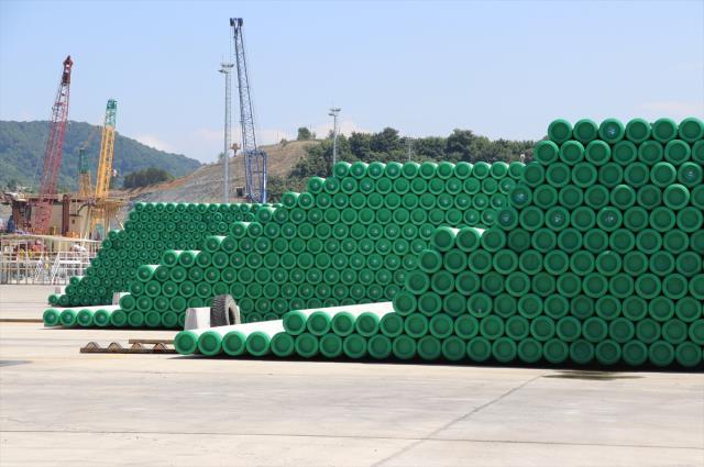 Karadeniz gazı için borular döşenmeye başlandı