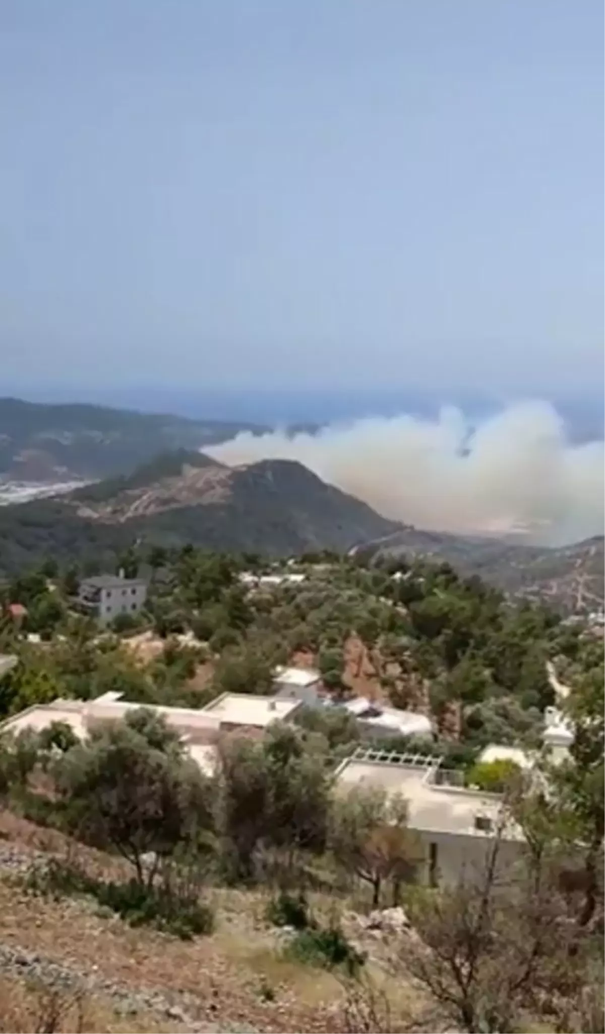 Kaş'ta makilik yangını (1)