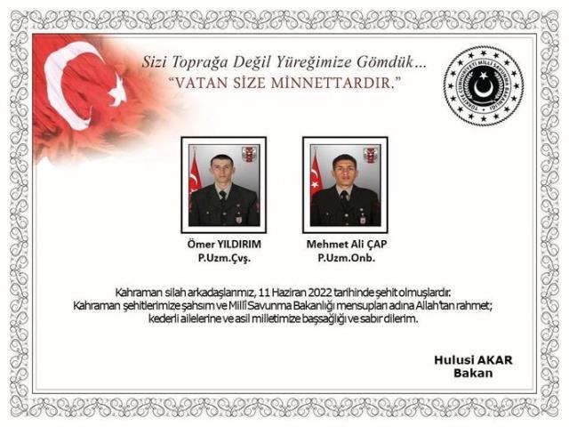 Son Dakika! Pençe Kilit Operasyon bölgesindeki çatışmada 2 askerimiz şehit oldu, 2 askerimiz yaralandı