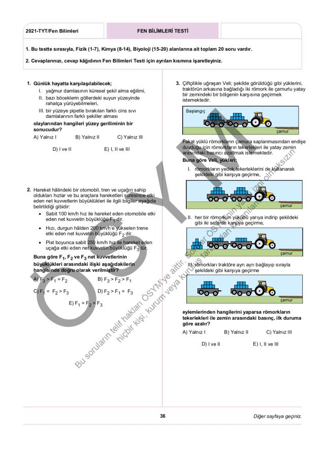 2021 TYT soruları PDF: 2021 TYT soruları ve cevapları!