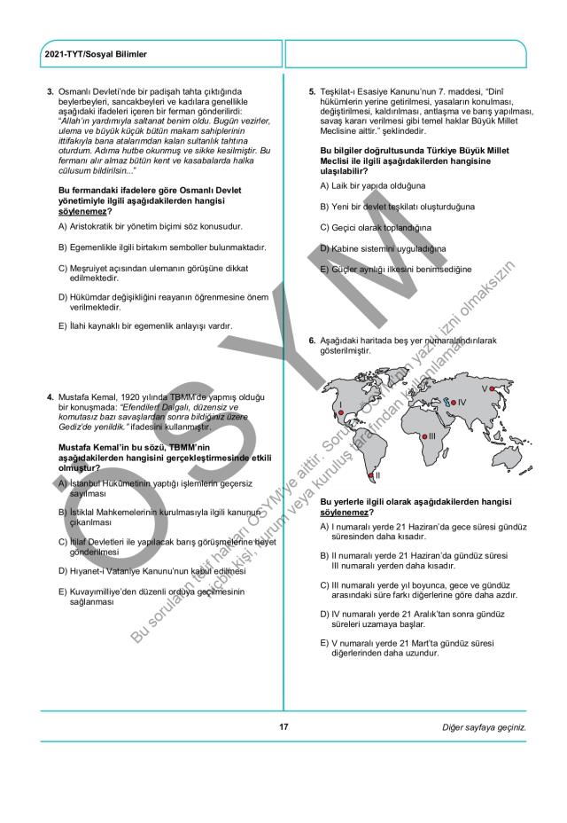 2021 TYT soruları PDF: 2021 TYT soruları ve cevapları!