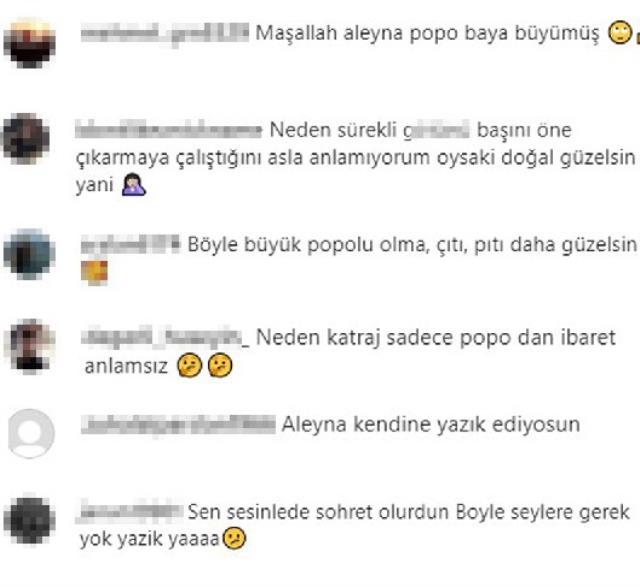 Aleyna Tilki arkasını dönerek poz verdi, kalçasını görenler şaşkınlığını gizleyemedi