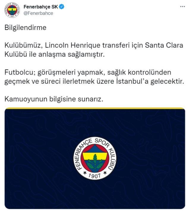 Lincoln Henrique kimdir? FB'nin yeni transferi Lincoln kimdir, kaç yaşında, nereli, hangi mevkide oynuyor, forma numarası ne, hangi takımlarda oynadı?