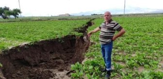 Kayseri'de şiddetli yağmur, ekili arazide 2,5 kilometre yarık oluşturdu