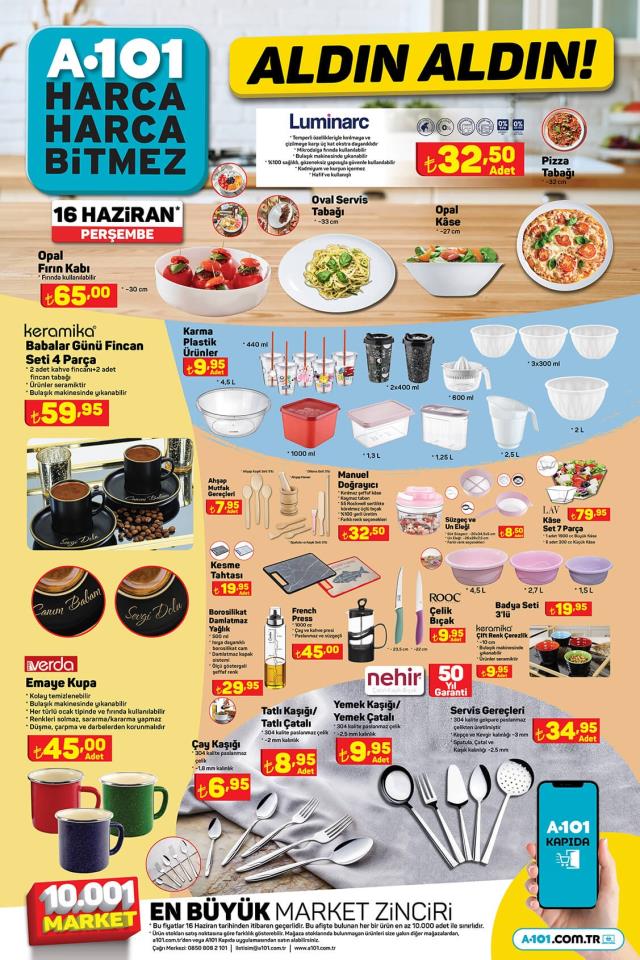16 Haziran A101 kataloğu: A101'e gelen ürünler! A101 bu hafta katalog ürünleri neler? A101'e gelecek ürünler ve A101 fiyat listesi...