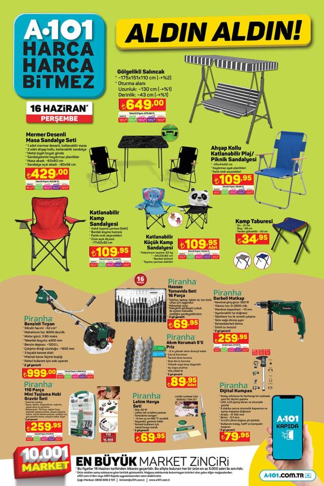 16 Haziran A101 kataloğu: A101'e gelen ürünler! A101 bu hafta katalog ürünleri neler? A101'e gelecek ürünler ve A101 fiyat listesi...