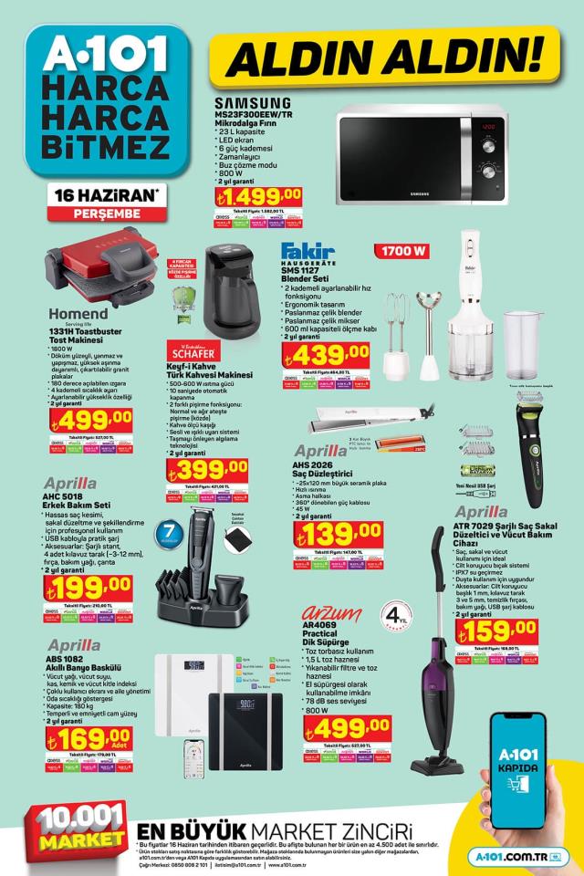16 Haziran A101 kataloğu: A101'e gelen ürünler! A101 bu hafta katalog ürünleri neler? A101'e gelecek ürünler ve A101 fiyat listesi...