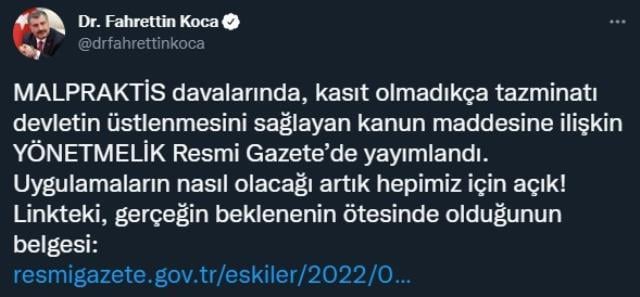 Resmi Gazete'de yayımlandı! Malpraktis davalarında tazminatı devlet üstlenecek