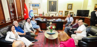 Tiyatro Sanatçıları Zihni Göktay, Renan Bilek ve Esra Kazancıbaşı Öztekin'den Eskişehir Büyükşehir Başkanı Büyükerşen'e Ziyaret