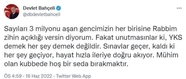 MHP lideri Bahçeli'den öğrencileri heyecanlandıran vaat: Üniversite sınavı kaldırılacak MHP lideri Bahçeli'den öğrencileri heyecanlandıran vaat: Üniversite sınavı kaldırılacak