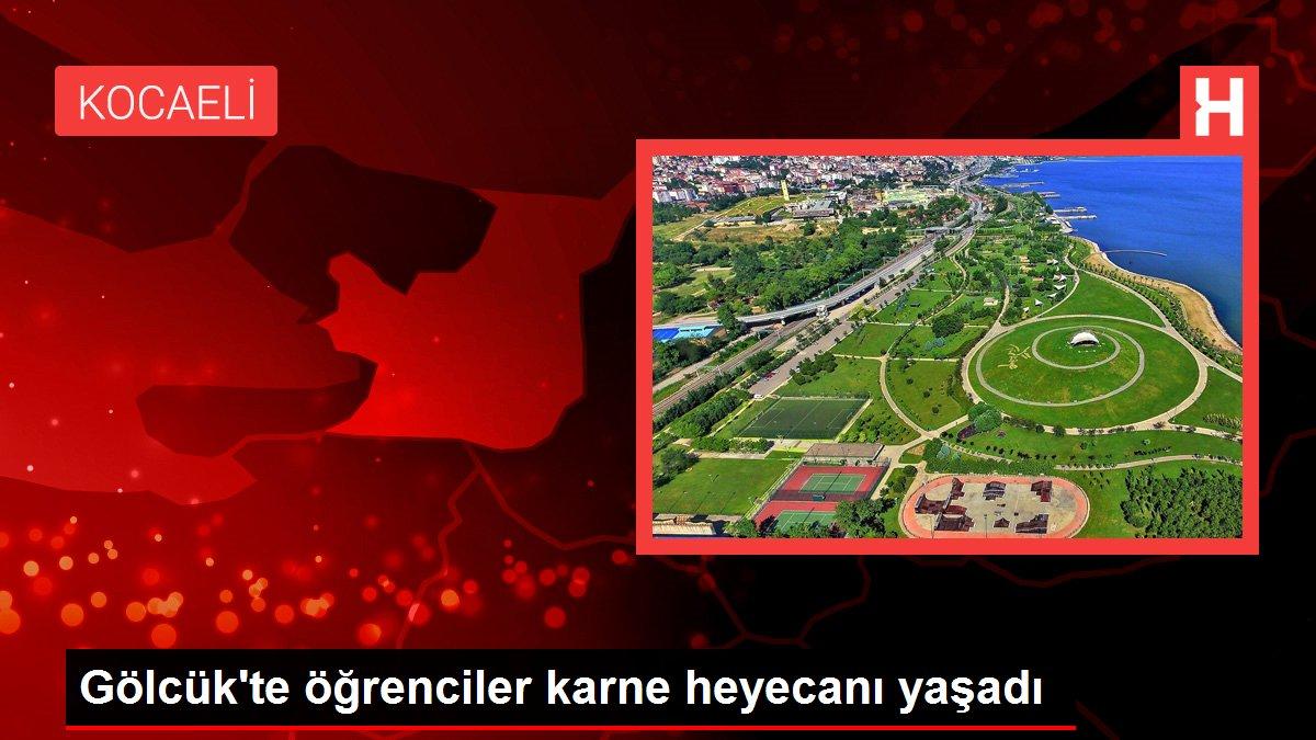 Gölcük'te öğrenciler karne heyecanı yaşadı