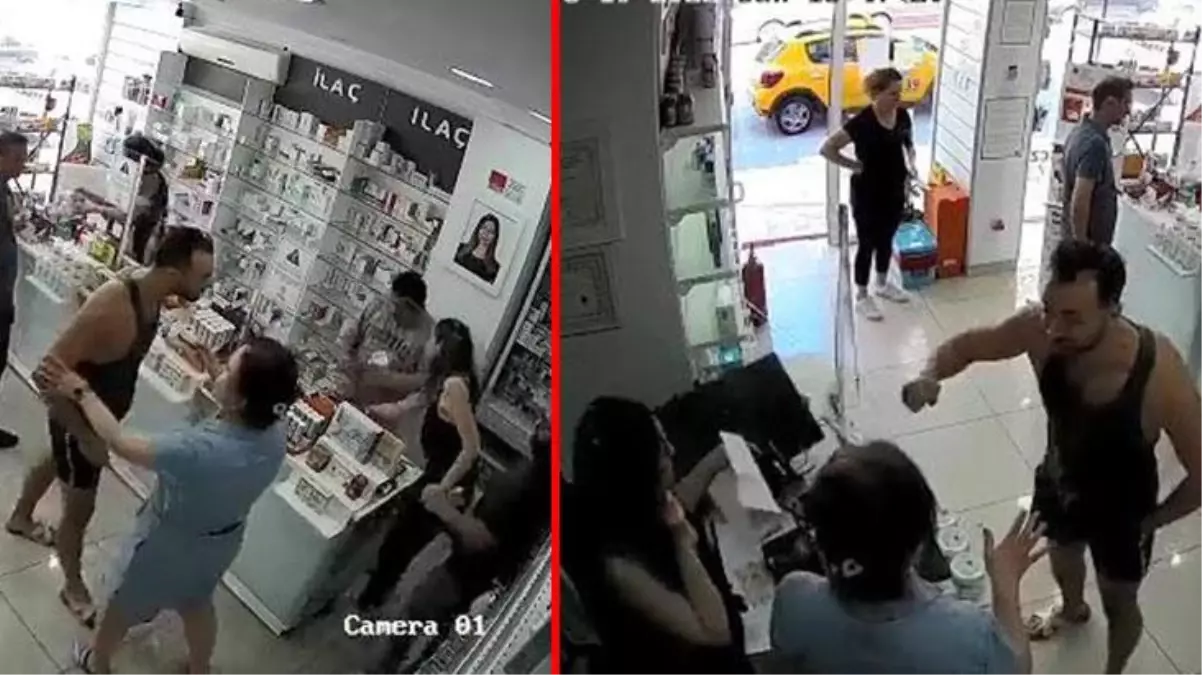 Eczaneyi basan maganda çalışanlara dehşeti yaşattı: Senin boynunu kopartırım