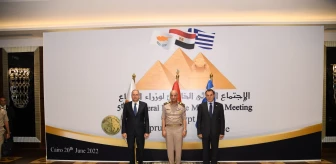 Mısır, GKRY ve Yunanistan Savunma Bakanları Kahire'de askeri iş birliğini görüştü