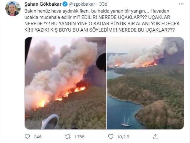 Oyuncu Şahan Gökbakar'dan Marmaris isyanı: Bütün kış söyledik, nerede bu uçaklar?