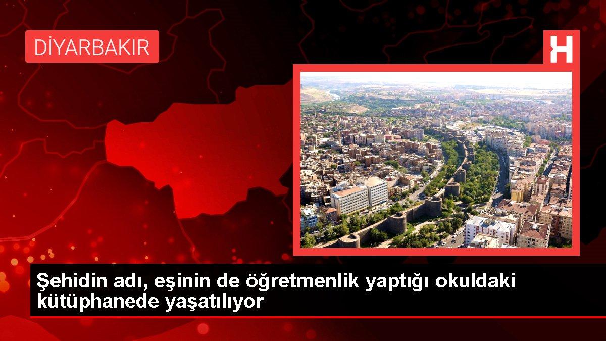 Şehidin adı, eşinin de öğretmenlik yaptığı okuldaki kütüphanede yaşatılıyor