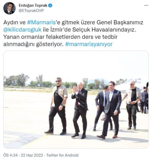 Yangın bölgesine gitmek isteyen Kılıçdaroğlu'nun uçağına iniş izni verilmedi