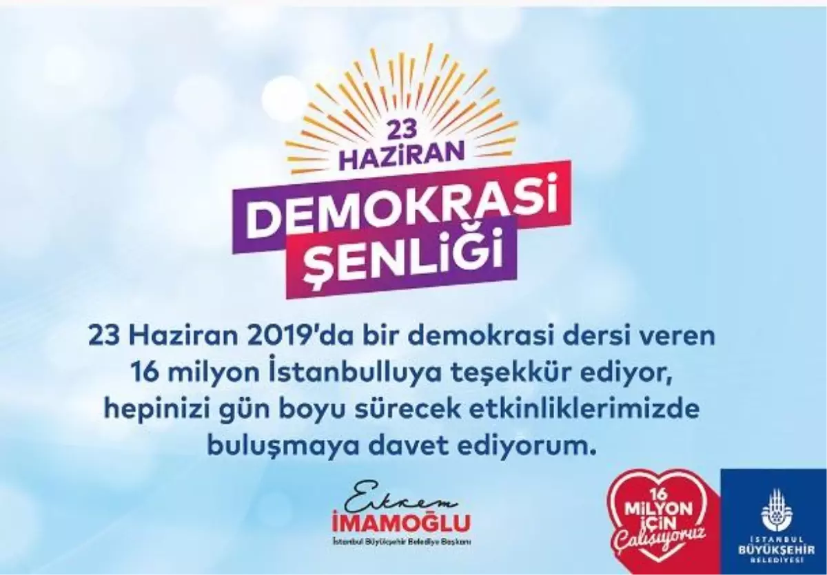 Yenikapı CANLI YAYIN! Yenikapı canlı izle! 23 Haziran Demokrasi Şenliği Yenikapı canlı!