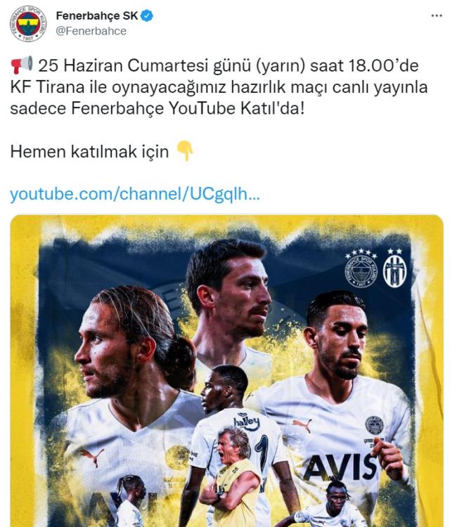 Fenerbahçe - Tirana maçı hangi kanalda? FB - Tirana maçı hangi kanalda yayınlanacak? Fenerbahçe - Tirana maçı saat kaçta?