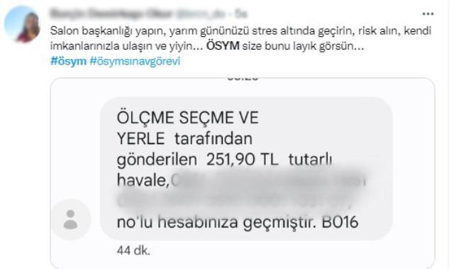 ÖSYM sınav gözetmenlerine geçen yılın ücretlerini yatırdı, öğretmenlerin tepkileri sosyal medyayı salladı