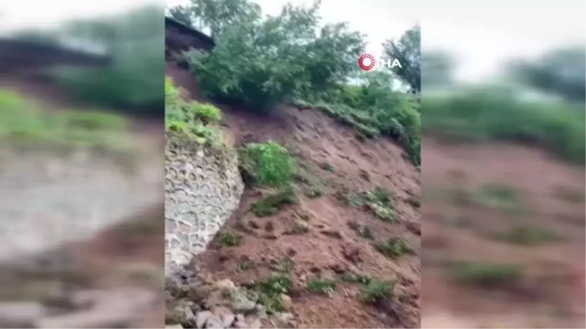 Rize'de yağışlar heyelanlara neden oldu