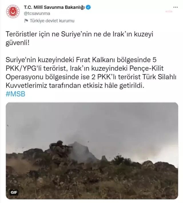 Mehmetçik PKK'ya göz açtırmıyor! Sınır ötesinde 7 terörist etkisiz hale getirildi