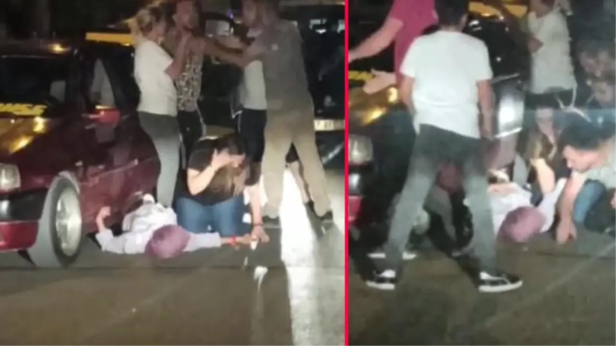Yol kavgasında ortalık karıştı! Hamile kadının bayılmasına aldırış etmemeleri pes dedirtti