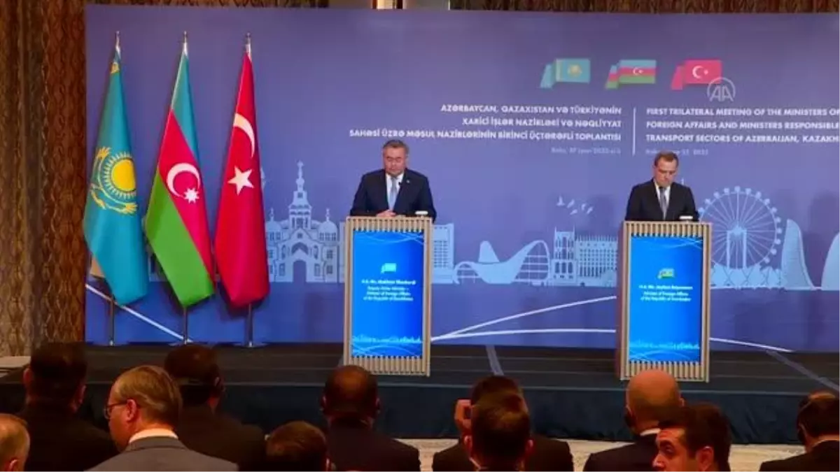 Türkiye-Azerbaycan-Kazakistan Dışişleri ve Ulaştırma Bakanları Toplantısı Bakü'de yapıldı