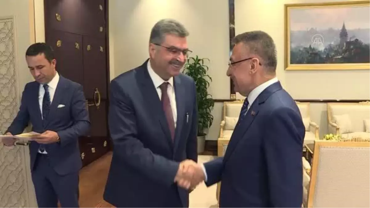 Cumhurbaşkanı Yardımcısı Oktay, KKTC-Türkiye Dostluk Grubu Başkanı Canaltay'ı kabul etti