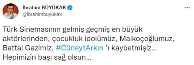 Cüneyt Arkın'ın ölümü sanat dünyasını yasa boğdu! Ünlülerden peş peşe paylaşımlar geldi