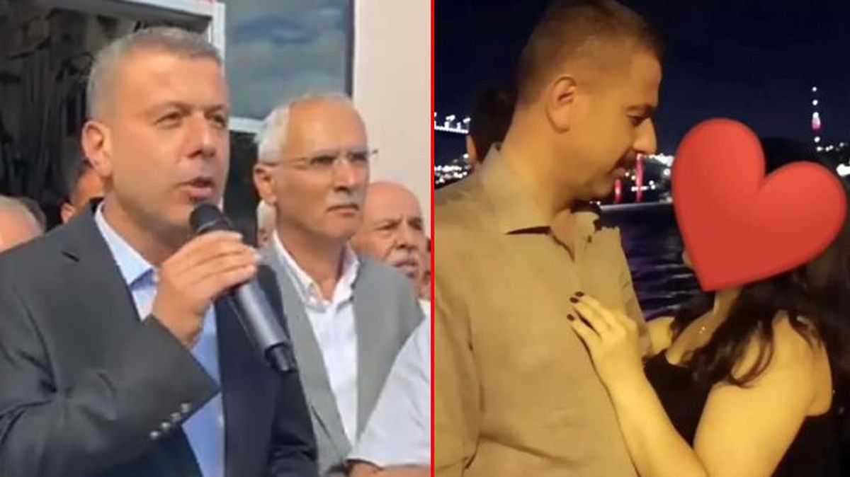 Yasak aşkını kabul eden AK Partili başkan istifasını açıklarken, kalabalıktan yükselen sesler dikkat çekti