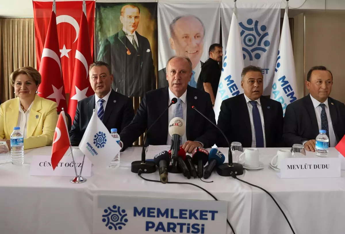 Memleket Partisi Genel Başkanı İnce İzmir'de basın toplantısı düzenledi