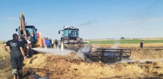 Tekirdağ'da 80 dönüm buğday tarlası yandı