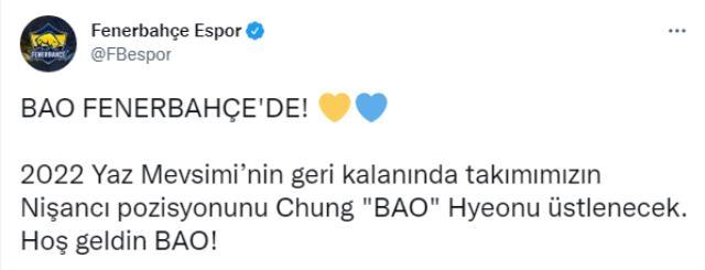 Güney Koreli oyuncu sayısı ikiye çıktı! Fenerbahçe yeni transferini duyurdu