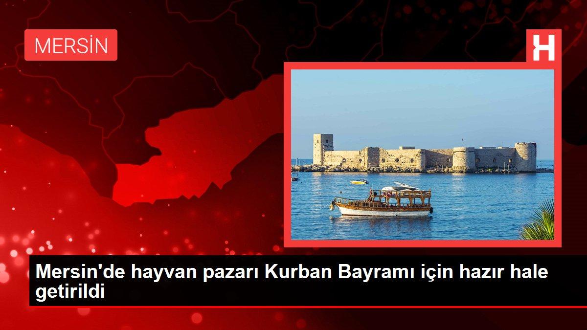 Mersin'de hayvan pazarı Kurban Bayramı için hazır hale getirildi