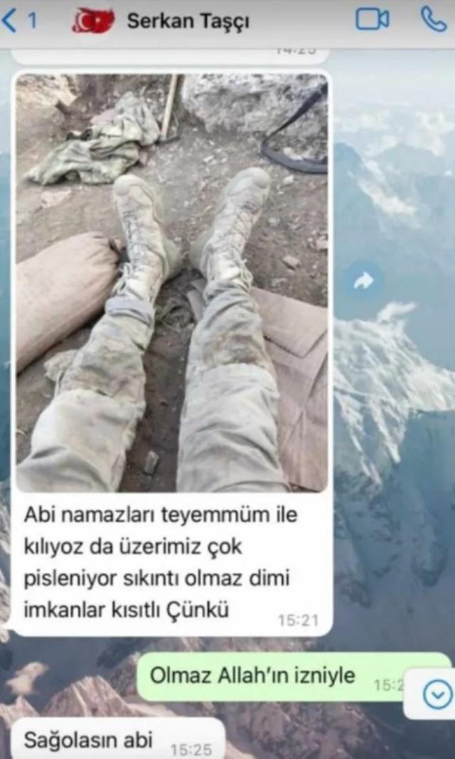 Pençe-Kilit şehidinin arkadaşına sorduğu namaz sorusu yürek sızlattı: Üzerimiz pisleniyor, sıkıntı olmaz değil mi? Pençe-Kilit şehidinin arkadaşına sorduğu namaz sorusu yürek sızlattı: Üzerimiz pisleniyor, sıkıntı olmaz değil mi?