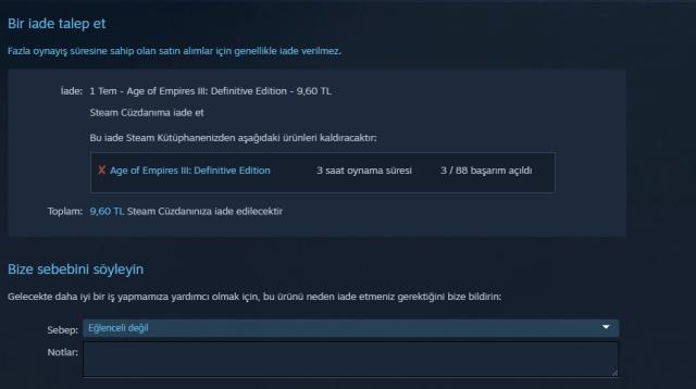 Steam oyun iadesi nasıl yapılır? Steam oyun iade etme süresi!
