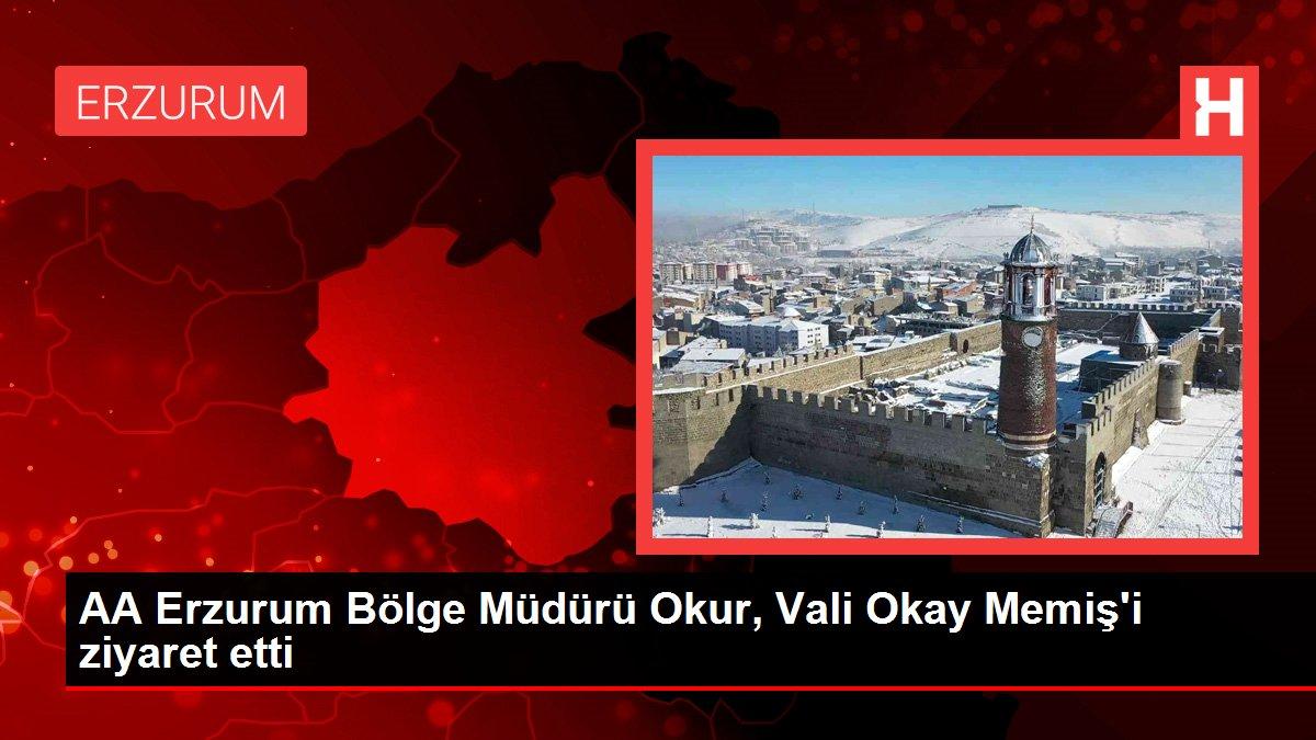 AA Erzurum Bölge Müdürü Okur, Vali Okay Memiş'i ziyaret etti