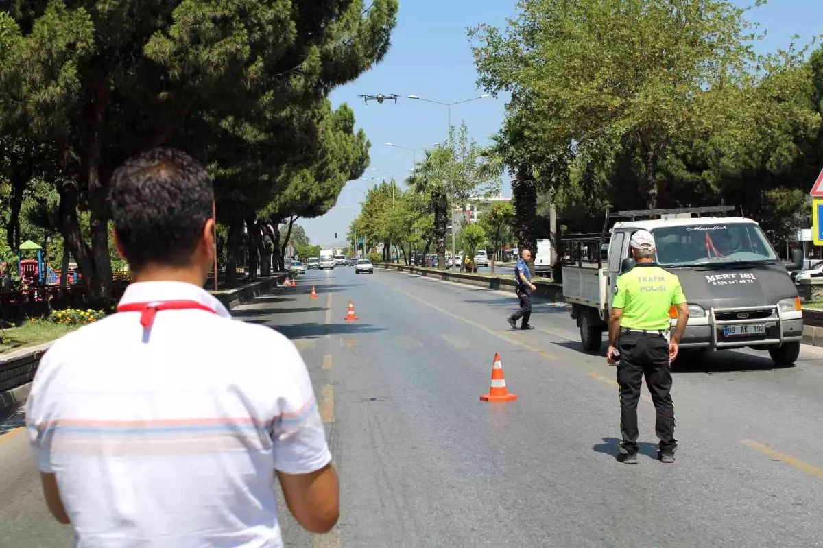 Aydın'da bayram öncesi drone destekli trafik denetimi yapıldı