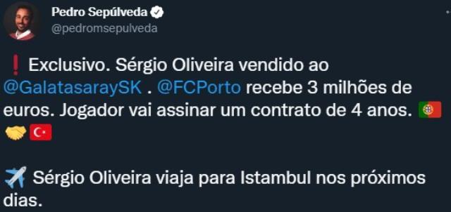 Fenerbahçe istedi, Galatasaray aldı! Aslan, Sergio Oliveira'yı kadrosuna kattı