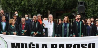 Muğla Barosu avukatları, öldürülen meslektaşları için toplandı