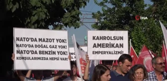 Vatan Partisi ve TGB İncirlik Üssü önünde Türkiye NATO'da çıksın diye eylem yaptı