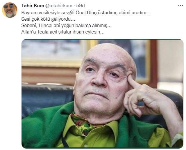 Hıncal Uluç yoğun bakıma kaldırıldı! Kötü haberi ünlü spor yazarı sosyal medyadan verdi Hıncal Uluç yoğun bakıma kaldırıldı! Kötü haberi ünlü spor yazarı sosyal medyadan verdi