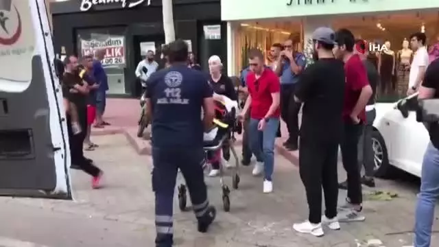 Kafede kahve içerken üzerlerine apartmandan beton parçaları düştü 1'i ağır 2 yaralı